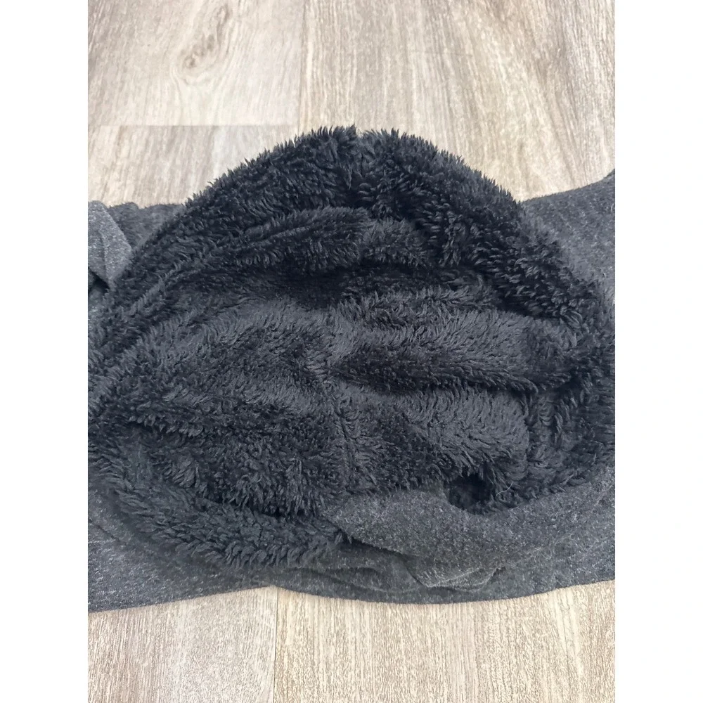Alo Yoga Charcoal Grey Fleece Lined Hoodie Sweatshirt Women Size Small